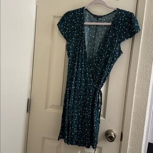 Brandy Melville green wrap tye dress